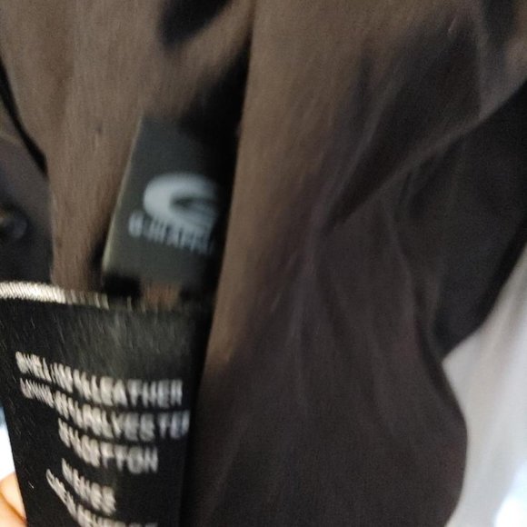 Black Rivet Military Style Leather Jacket - Picture 7 of 7